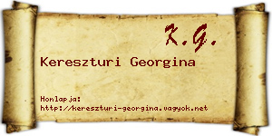 Kereszturi Georgina névjegykártya
