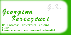 georgina kereszturi business card
